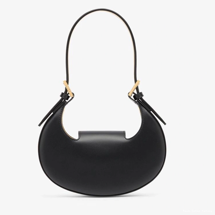 Affordable HOT Leather Mini Cookie In Calf Bag Hobo Black Fendi 0715